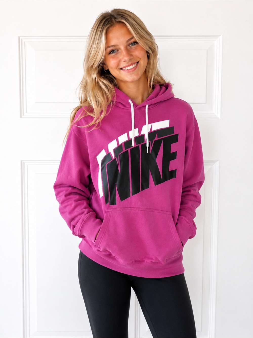Nike Women's Hot Pink Logo Hoodie